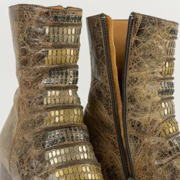 Colleen Cordero Tiba Tall Art Studded Leather Boots - Picture 4 of 6